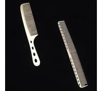 BESTYASH 2pièces Peigne à Cheveux Acier Inoxydable Pour Homme Et Femme Peigne à Fourche Pour Maison Magasin Accessoires De Coiffure
