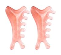 BESTYASH 2pièces Peigne Massage Chevelu Lot de Forme Dauphin Outil Gua Sha pour Soin Cheveux Visage Tete Nuque Menton sans Irritation