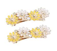 BESTYASH 2pièces Pince à Cheveux Marguerite Alliage Clips De Cheveux Printaniers Uniques Pour Femmes Pour Mariages Et Fêtes Accessoires De Mode Au Quotidien