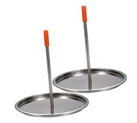 BESTYASH 2Pièces Rôtissoire Verticale Inoxydable Support pour Poulet pour Barbecue et Cuisson de Viandes Variées