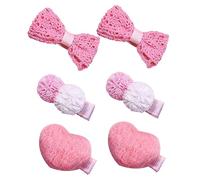 BESTYASH 3 Paires Barrettes à Forme de Nœud Mignon Accessoires pour Filles Cœur Parfaits pour Fêtes Anniversaire Style Adorable