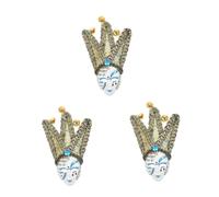 BESTYASH 3 Pièces Aimant Réfrigérateur Masque de Clown Carnaval Décoratif Bleu pour Maison Bureau et Boutique