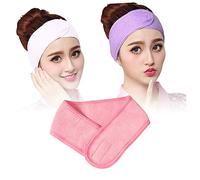 BESTYASH 3 Pièces Bandeau enveloppe rose coloré Se maquiller spa accessoires de cheveux soin du visage bandana Make Up Hair Bandbands maquillage groupe de cheveux de soins de la peau
