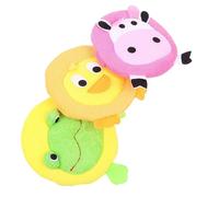BESTYASH 3 Pièces Éponge de Bain Animaux Mousse Douce de Éponge Nettoyante Cartoon pour Canard pour Bain