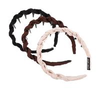 BESTYASH 3 Pièces Headbands For Women With Non-slip U-shaped Teeth Stretchy Satin Hair Bands For Face Washing Makeup And Daily Use