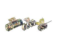 BESTYASH 3 Pièces Pince à Cheveux Acrylique Clips à Griffes Géométriques Dégradé et Filles Accessoire et Pratique pour Styles