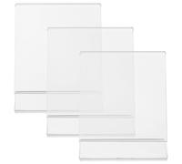 BESTYASH 3 Pièces Présentoir de Table Acrylique Transparent | Structure Robuste, Design Ouvert, Mise à Jour Facile du Contenu, Usage en Bureau ou Vitrine