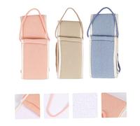 BESTYASH 3 Pièces Serviettes de Bain Longues pour Dos Exfoliant Doux Fibres Végétales de Gommage Portable pour Nettoyage Profond Accessoires Bain Couleur Aléatoire