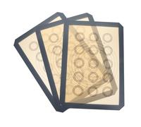 BESTYASH 3 pièces Tapis de Cuisson Silicone Antiadhésif Lot de Tapis Pâtisserie Réutilisables Résistants Chaleur pour Four Cuisine Polyvalents pour Biscuits Macarons et Pâtisserie