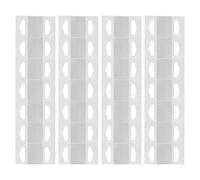 BESTYASH 300 Pièces Transparent Plastic Hanging Tabs Auto-adhésifs avec Triangulaire Crochets Clairs pour Présentoirs de Magasin et Organisation Murale Polyvalente