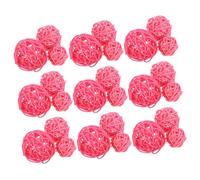 BESTYASH 36 pièces Boules Décoratives Rotin Tressé Légères pour Décoration Suspendue Mariage Fête Salle de Classe Remplissage de Vase Polyvalent