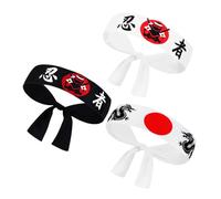 BESTYASH 3pièces Bandeaux Pour Hommes Accessoires De Costume Ninja Et Idéals Pour Karaté Fitness Respirant Et Confortable