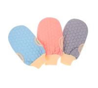 BESTYASH 3pièces Exfoliants de Bain Lot pour Corps Douche Massage Gommage Peau Dead Cells Removal Bleu Rose Gris