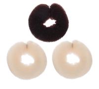 BESTYASH 3pièces Lot de Bigoudis Nylon pour Boucles Accessoires de Coiffure DIY Élastique pour Queue de Cheval et Chignon Couleur Aléatoire
