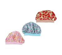 BESTYASH 3pièces Lot de Bonnets Satin Ajustables pour Garçon Fille Bonnet de Nuit Satin pour Cheveux Nuit Garçon Fille
