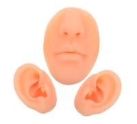 BESTYASH 3pièces Modèles Oreille Nez et Bouche Silicone Souple pour Formation au Piercing et Étude Anatomique Kit de Simulation Réaliste pour Différentes Parties du Corps