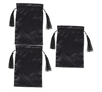 BESTYASH 3pièces Trousse à Cordon avec Pompons Trousse De Toilette pour Contenir Divers Objets