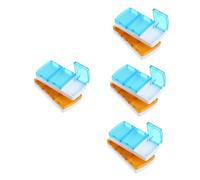BESTYASH 4 Ensembles Boîte De Distribution De Pilulier Quotidien Taille Récipient De Pilule Voyage Organisateur Mini-pilule Accessoires Petit Organisateur Cas Comme 2 Pièces * 4
