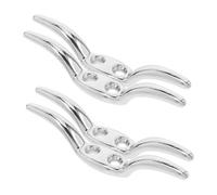 BESTYASH 4 Ensembles Taquet de Corde pour Stores Alliage de Zinc de Supports de Sécurité pour Cordons de Stores Compatible pour Fenêtres et Rideaux Maison et Bureau et Compact