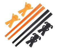 BESTYASH 4 Paires Baguettes Dapprentissage pour Garçon Fille avec Design Cartoon Antidérapant pour Débutants Aide Prise Alimentaire et Entraînement Garçon Couleurs