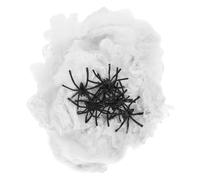 BESTYASH 4 Paquets Décoration de Toile D'araignée Blanche pour Halloween avec Araignées en Plastique Réalistes, Installation Facile en Coton et Plastique, pour Maison Hantée