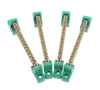 BESTYASH 4 pièces Barrette de Terre Cuivre avec Base à Vis pour Distribution Électrique Connecteurs de Bloc de Jonction Sécurisés pour Panneaux et Applications Marines Installation Rapide