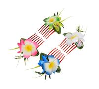 BESTYASH 4 Pièces Beach Flower Hair Comb Set Tropical Plumeria Floral Hair Accessories For Summer Weddings And Vacations