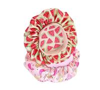 BESTYASH 4 Pièces Bonnet Satin Garçon Fille Chapeaux de Adorables Satin Imprimé pour Filles Confortable et Ajustable Lot de Pastèque