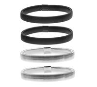 BESTYASH 4 pièces Bracelets à Ressort pour Homme Noir et Blanc Manchette Élastique Antidérapante Polyvalente pour Manches Longues et Usage Bracelet