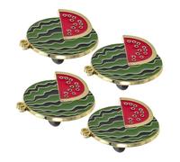 BESTYASH 4 Pièces Broche Pastèque Cartoon Alliage Léger Lot de Épingles Fruitées pour Vêtements Écharpes Sacs à Dos Accessoires Mode pour Fêtes et Cadeaux