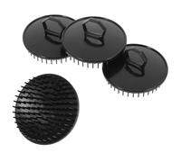 BESTYASH 4 Pièces Brosse à cheveux du masseur cuir chevelu démêlant poil shampouineuse shampoing dop laveur de cheveux pour laver les cheveux masseur pour cheveux pe Black