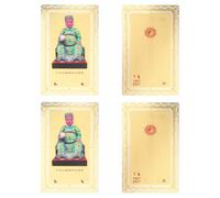 BESTYASH 4 Pièces Carte D’amulette du Zodiaque Chinois 2027, Cuivre Doré, | Nouvel An Chinois, Année Chèvre, pour Porte-cartes et Paquet, Style Traditionnel