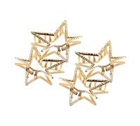 BESTYASH 4 Pièces épingle à cheveux pentagramme ornements Clip à cheveux d'étoile pince à cheveux Fille pince cheveux petite pince à griffes en métal petite griffe Alliage de zinc Doré