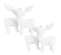 BESTYASH 4 pièces Figurines Céramique de Cerfs Miniatures Décoration Intérieur Élégante et Délicate pour Bureau Salon et Maison