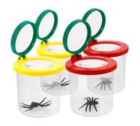 BESTYASH 4 pièces Kit Aventurier Garçon Fille Boîte Observation Insectes avec Loupe Facile à Utiliser pour Capture et Exploration Plein Air Nature Éducative