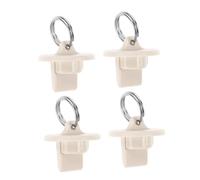 BESTYASH 4 pièces Lot de Bouchons de Fin de Store avec Anneau de Traction Accessoires de Remplacement Universels pour Stores Enrouleurs Protection Vent pour Rideaux Extérieurs Installation