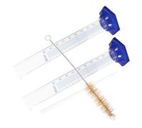 BESTYASH 4 pièces Lot de Cylindres Gradués Verre avec Brosse Matériel de Verrerie de Laboratoire Transparent Précision Stable Résistance Fatigue pour Usage Scientifique et Domestique