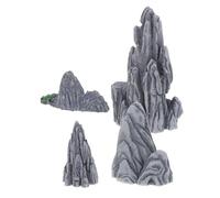 BESTYASH 4 pièces Miniature Rockery Resin Set Décoration Micro Paysage Jardin DIY Ornements Montagne Résine pour Bonsaï et Aménagement Paysager