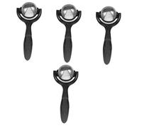 BESTYASH 4 Pièces outil de guasha à rouleau masseur levage le muscle Ride balle massage du visage rouleau pour les yeux outil de grattage facial guasha Seulement Black