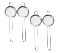BESTYASH 4 Pièces Passoire à Mailles Fines Acier Inoxydable Lot de Tamis Multi-usage pour Farine Thé Café Jus de Fruits et Légumes Filtre Robuste et Résistant Chaleur pour Cuisine et