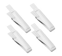 BESTYASH 4 pièces Pince à Sachet de Thé Acier Inoxydable Presse Sachet Antibrûlure Portable Infuseur Dherbes pour Cuisine et Voyage