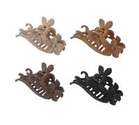 BESTYASH 4 Pièces Pinces à Cheveux Fleurs Vintage Mat Antidérapantes pour Femmes Serre-tête Griffes Forte Tenue Accessoires pour Cheveux Épais et Fins Design Rétro Chic