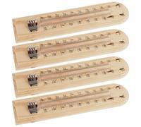 BESTYASH 4 pièces Thermomètre mural en bois pour cave à vin et fermentation, double échelle, lot de 4