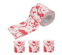 BESTYASH 4 Rouleaux Papier Toilette à de Main Sanglante Décoration Halloween Effrayante pour Fête Thématique Papier Wc et Pratique pour Ambiance Festive