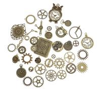 BESTYASH 40 Pièces Breloques en Métal pour Bijoux Style Punk et Rétro, Accessoires DIY Délicats pour Décoration Steampunk et Projets Glamour Plusieurs styles