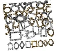 BESTYASH 40 Pièces Cadre Photo Pour Ongles Cadre Photo Baroque Nail Art Cadre Photo Baroque Nail Art Décorations Nail Art Mini Cadres Photo Or Gemmes Pour Ongles Mini Cadre Photo Nail Art