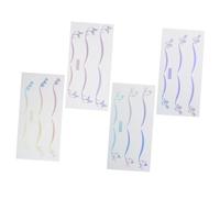 BESTYASH 4feuille Lot De Autocollants Eye-liner Holographique Papillonné Pour Paupières Doubles Maquillage Temporaire Pour Halloween Et Fêtes