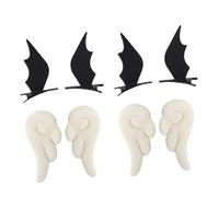 BESTYASH 4paires Barrettes Cheveux Ailes Anges Et Démons Accessoires De Fête Cosplay Pour Halloween Élégantes Décorations De Tête Pour Filles