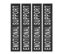 BESTYASH 4pcs Écussons Réfléchissants pour Harnais de Chien en Cuir PU Robuste, Patchs Magnétiques pour Animal, Sécurité Nocturne et Dressage Facile