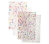 BESTYASH 4pièces Autocollants Strass pour Visage Stickers Perles Adhésifs Imperméables Strass et Bijoux pour Maquillage et Loisirs Créatifs